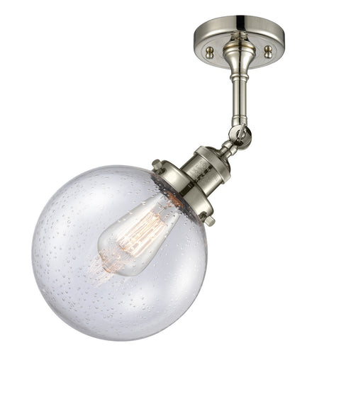 Innovations - 201F-PN-G204-8 - One Light Semi-Flush Mount - Franklin Restoration - Polished Nickel