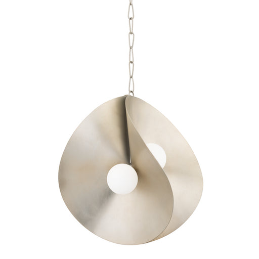 Corbett Lighting - 330-24-WSL - Four Light Pendant - Peony - Warm Silver Leaf