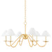 Mitzi - H464806-AGB - Six Light Chandelier - Lenore - Aged Brass