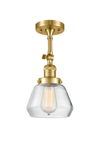 Franklin Restoration One Light Semi-Flush Mount Satin Gold