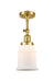 Innovations - 201F-SG-G181 - One Light Semi-Flush Mount - Franklin Restoration - Satin Gold