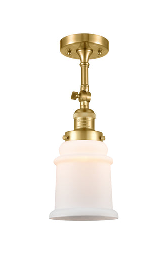 Franklin Restoration One Light Semi-Flush Mount Satin Gold