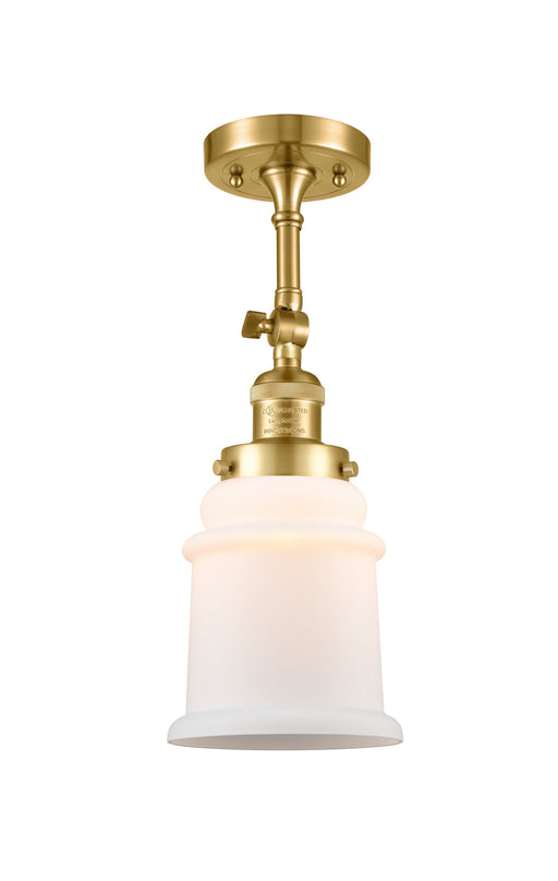 Innovations - 201F-SG-G181 - One Light Semi-Flush Mount - Franklin Restoration - Satin Gold