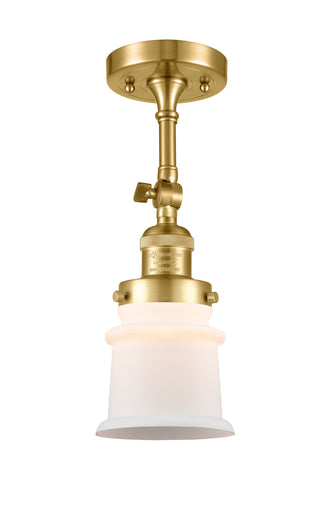 Franklin Restoration One Light Semi-Flush Mount Satin Gold