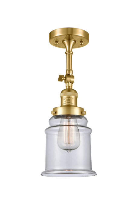 Innovations - 201F-SG-G182 - One Light Semi-Flush Mount - Franklin Restoration - Satin Gold