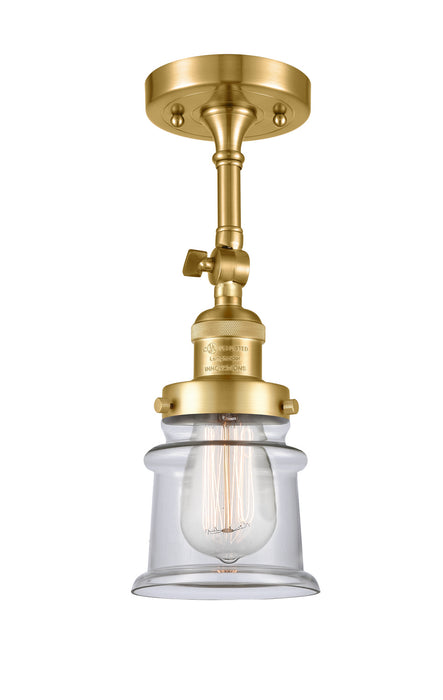 Innovations - 201F-SG-G182S - One Light Semi-Flush Mount - Franklin Restoration - Satin Gold