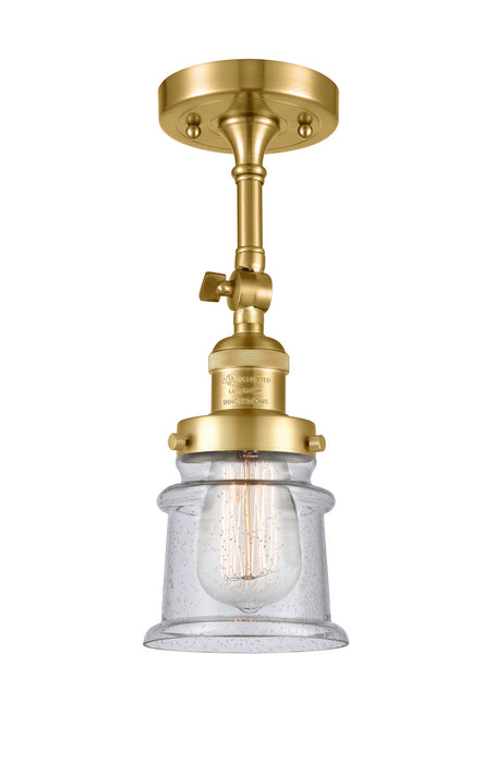 Innovations - 201F-SG-G184S - One Light Semi-Flush Mount - Franklin Restoration - Satin Gold