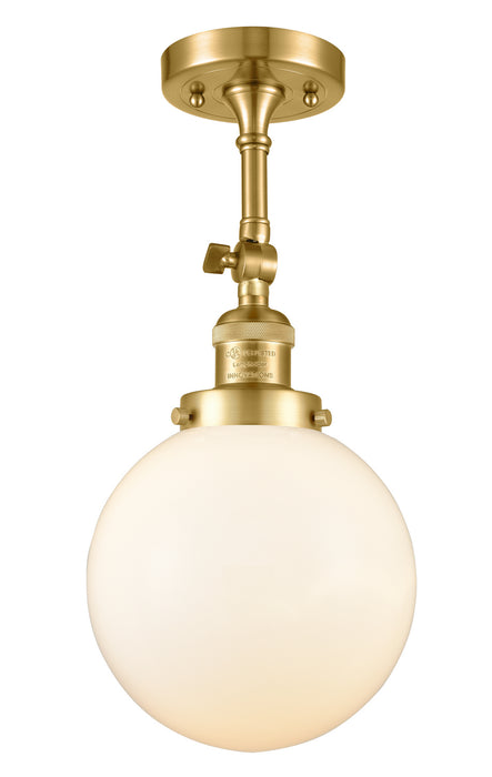 Innovations - 201F-SG-G201-8 - One Light Semi-Flush Mount - Franklin Restoration - Satin Gold