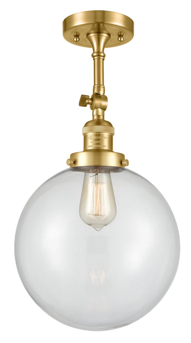 Innovations - 201F-SG-G202-10 - One Light Semi-Flush Mount - Franklin Restoration - Satin Gold