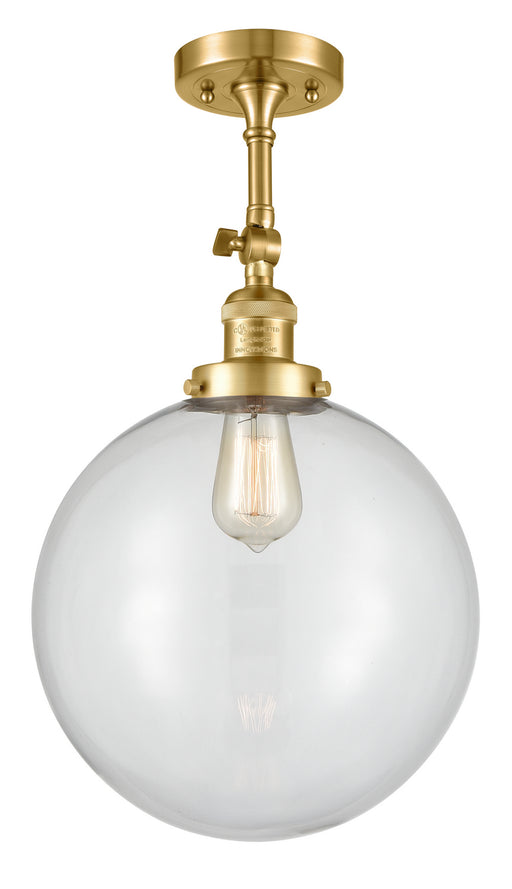 Innovations - 201F-SG-G202-12 - One Light Semi-Flush Mount - Franklin Restoration - Satin Gold