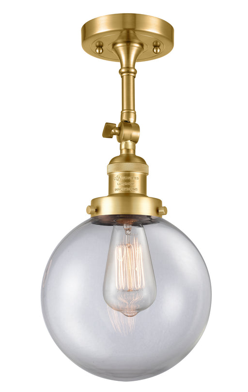 Innovations - 201F-SG-G202-8 - One Light Semi-Flush Mount - Franklin Restoration - Satin Gold