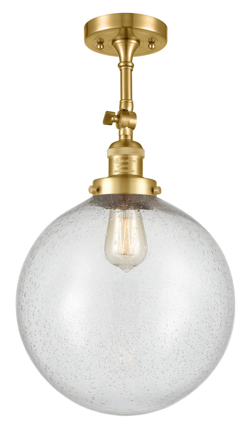 Innovations - 201F-SG-G204-12 - One Light Semi-Flush Mount - Franklin Restoration - Satin Gold