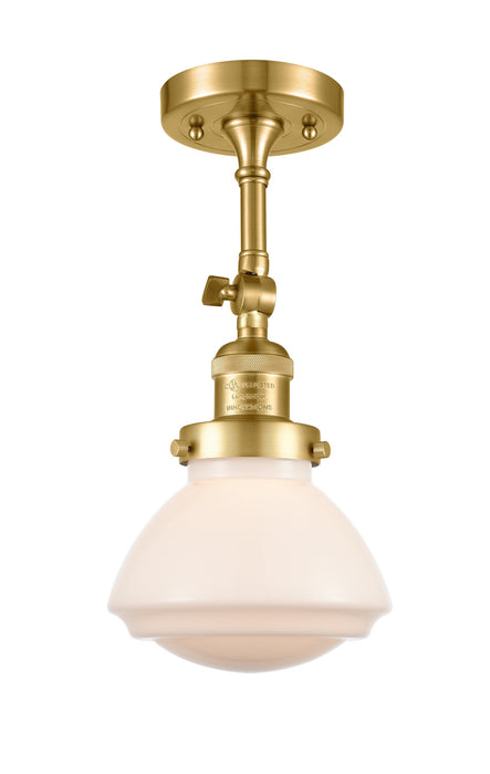 Innovations - 201F-SG-G321 - One Light Semi-Flush Mount - Franklin Restoration - Satin Gold