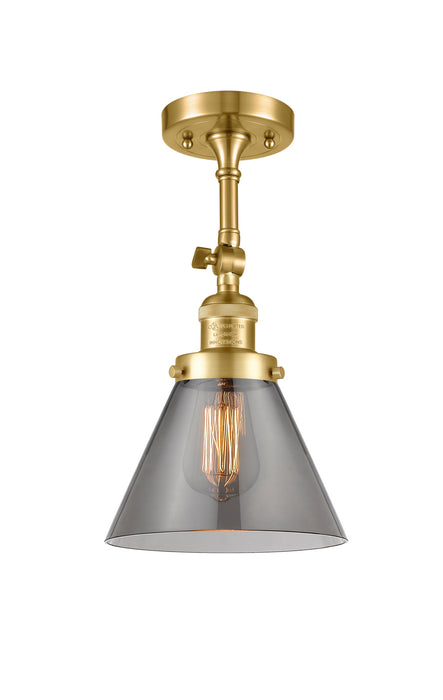 Innovations - 201F-SG-G43 - One Light Semi-Flush Mount - Franklin Restoration - Satin Gold