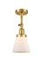 Innovations - 201F-SG-G61 - One Light Semi-Flush Mount - Franklin Restoration - Satin Gold