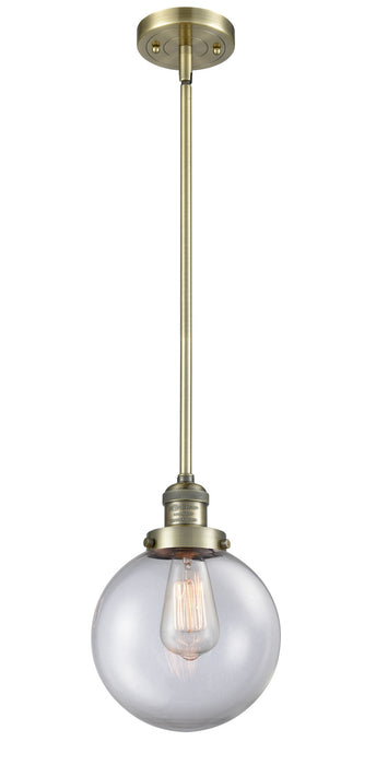 Innovations - 201S-AB-G202-8 - One Light Mini Pendant - Franklin Restoration - Antique Brass