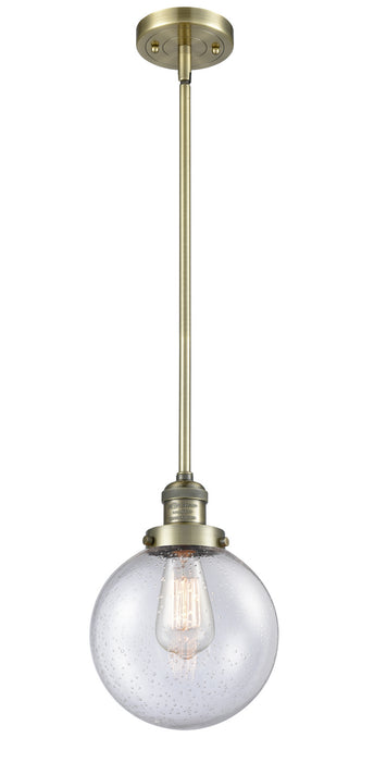 Innovations - 201S-AB-G204-8 - One Light Mini Pendant - Franklin Restoration - Antique Brass