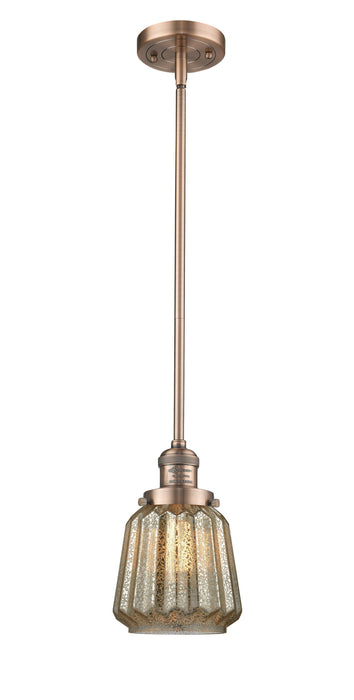 Innovations - 201S-AC-G146-LED - LED Mini Pendant - Franklin Restoration - Antique Copper