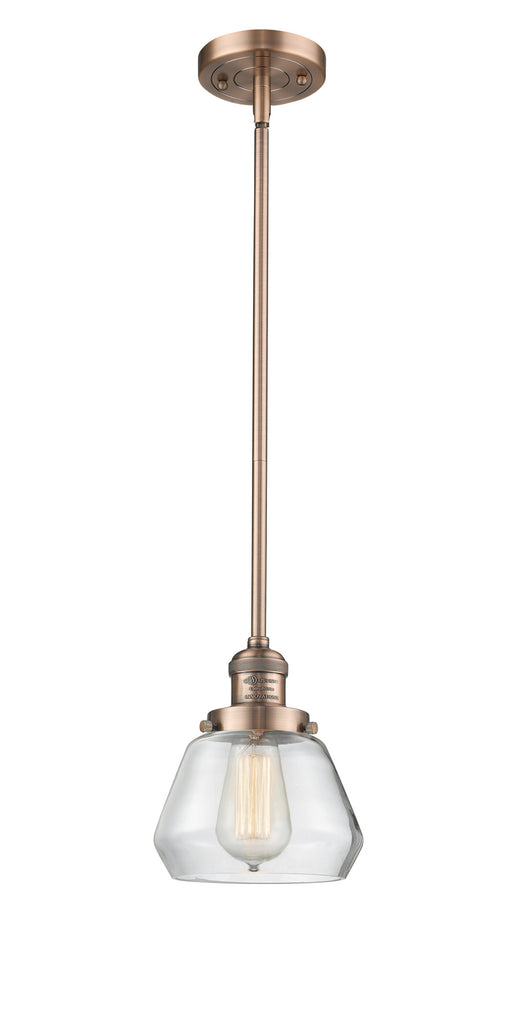 Innovations - 201S-AC-G172-LED - LED Mini Pendant - Franklin Restoration - Antique Copper