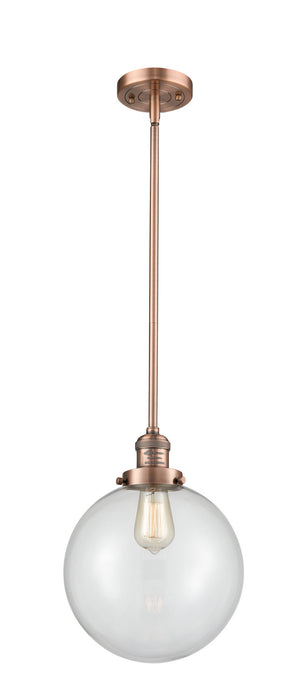 Innovations - 201S-AC-G202-10 - One Light Mini Pendant - Franklin Restoration - Antique Copper