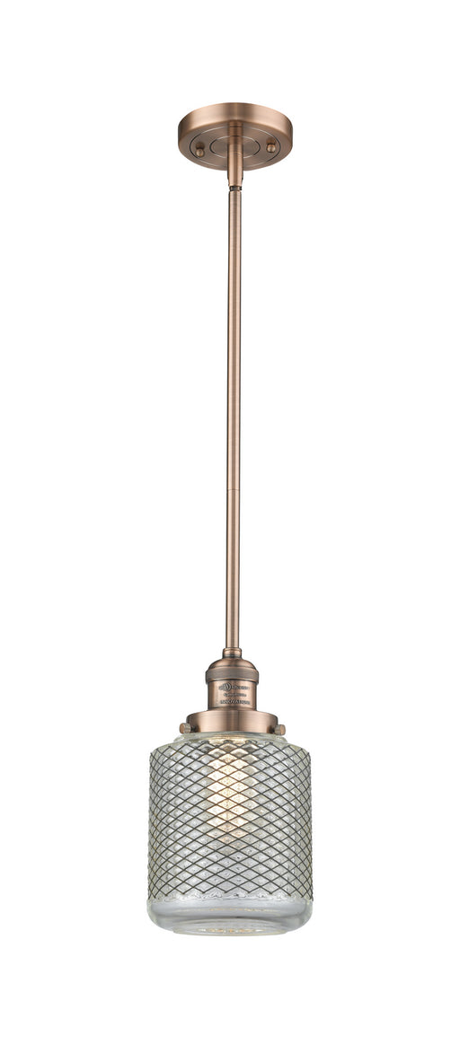 Innovations - 201S-AC-G262-LED - LED Mini Pendant - Franklin Restoration - Antique Copper