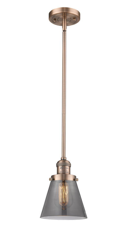 Innovations - 201S-AC-G63-LED - LED Mini Pendant - Franklin Restoration - Antique Copper