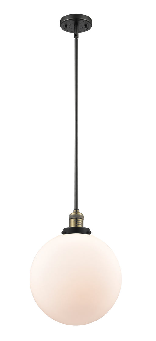 Innovations - 201S-BAB-G201-12-LED - LED Mini Pendant - Franklin Restoration - Black Antique Brass