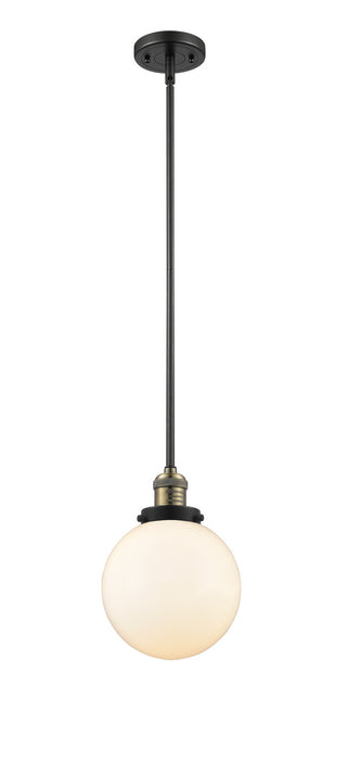 Innovations - 201S-BAB-G201-8-LED - LED Mini Pendant - Franklin Restoration - Black Antique Brass