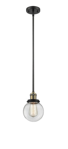 Franklin Restoration One Light Mini Pendant Black Antique Brass