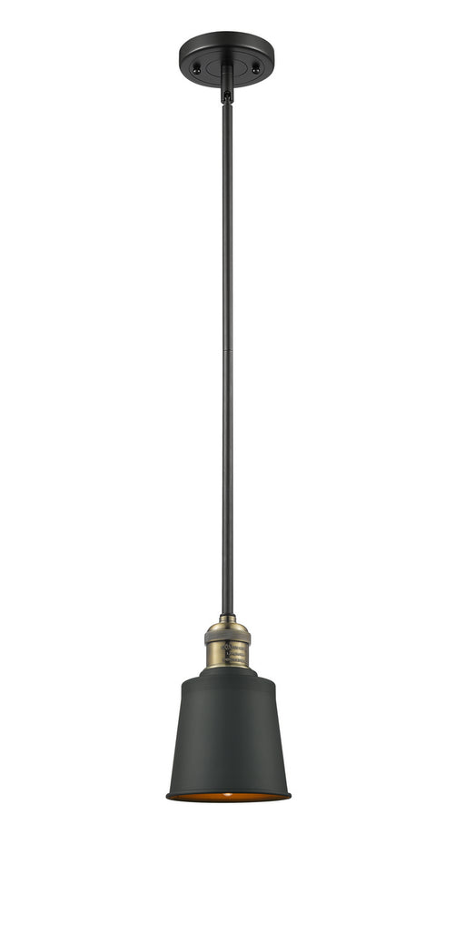 Innovations - 201S-BAB-M9-BK - One Light Mini Pendant - Franklin Restoration - Black Antique Brass
