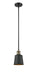 Innovations - 201S-BAB-M9-BK-LED - LED Mini Pendant - Franklin Restoration - Black Antique Brass