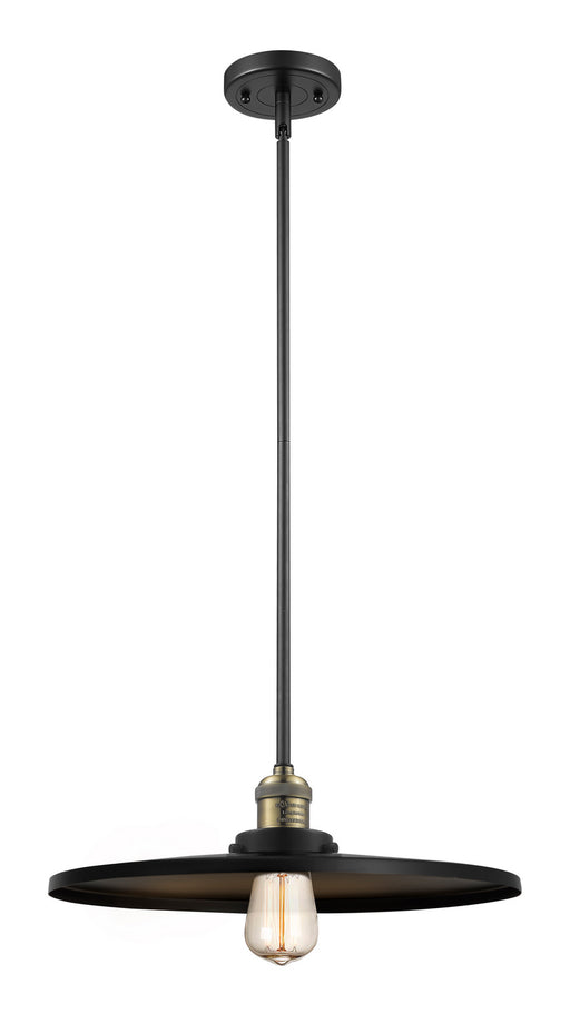 Innovations - 201S-BAB-MFR-BK-16-LED - LED Mini Pendant - Franklin Restoration - Black Antique Brass