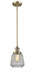 Innovations - 201S-BB-G142-LED - LED Mini Pendant - Franklin Restoration - Brushed Brass