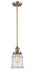 Innovations - 201S-BB-G184-LED - LED Mini Pendant - Franklin Restoration - Brushed Brass