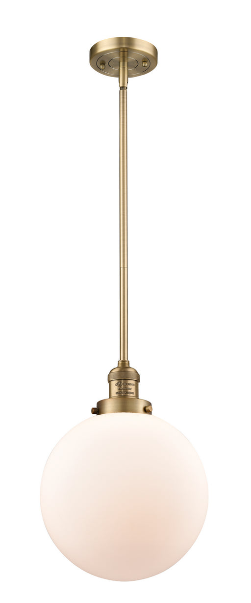Innovations - 201S-BB-G201-10-LED - LED Mini Pendant - Franklin Restoration - Brushed Brass