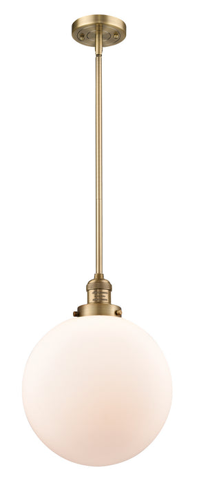 Innovations - 201S-BB-G201-12-LED - LED Mini Pendant - Franklin Restoration - Brushed Brass
