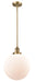 Innovations - 201S-BB-G201-12-LED - LED Mini Pendant - Franklin Restoration - Brushed Brass