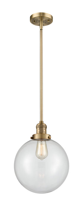 Innovations - 201S-BB-G202-10-LED - LED Mini Pendant - Franklin Restoration - Brushed Brass