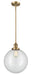 Innovations - 201S-BB-G202-12 - One Light Mini Pendant - Franklin Restoration - Brushed Brass