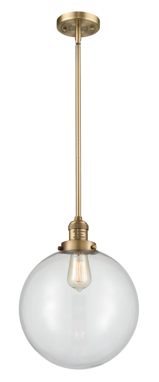 Innovations - 201S-BB-G202-12-LED - LED Mini Pendant - Franklin Restoration - Brushed Brass