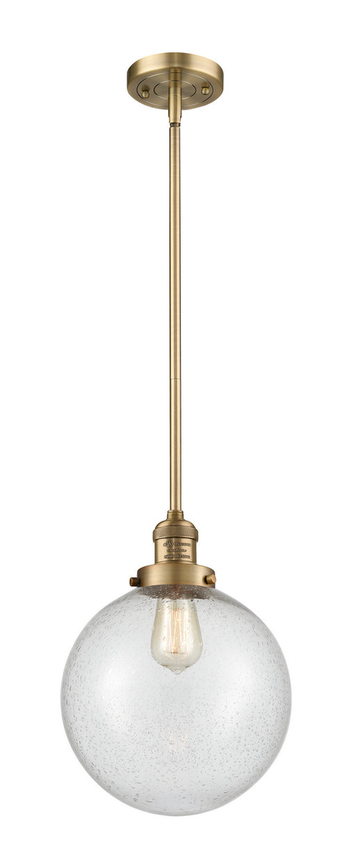 Innovations - 201S-BB-G204-10 - One Light Mini Pendant - Franklin Restoration - Brushed Brass