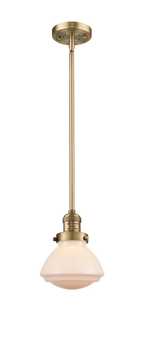 Innovations - 201S-BB-G321 - One Light Mini Pendant - Franklin Restoration - Brushed Brass