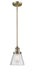 Innovations - 201S-BB-G64-LED - LED Mini Pendant - Franklin Restoration - Brushed Brass