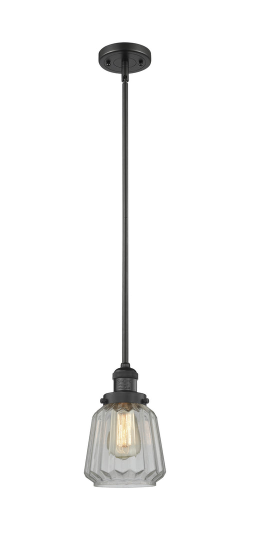 Innovations - 201S-BK-G142-LED - LED Mini Pendant - Franklin Restoration - Matte Black
