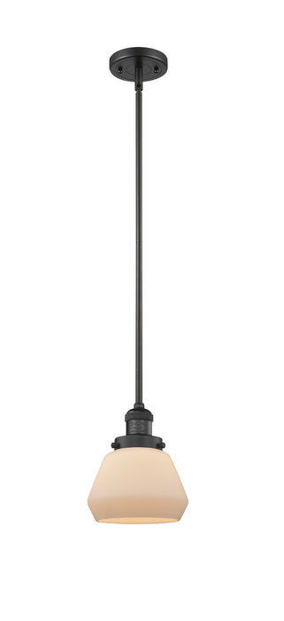 Innovations - 201S-BK-G171 - One Light Mini Pendant - Franklin Restoration - Matte Black