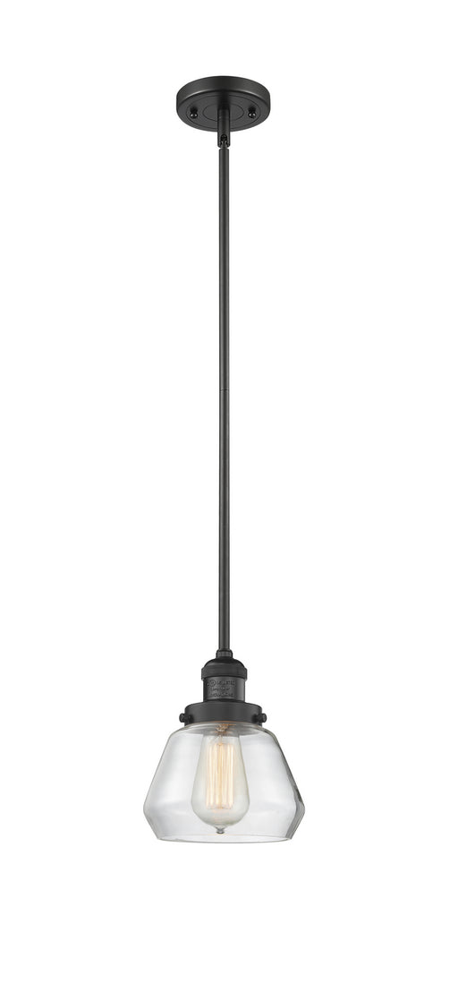 Innovations - 201S-BK-G172 - One Light Mini Pendant - Franklin Restoration - Matte Black