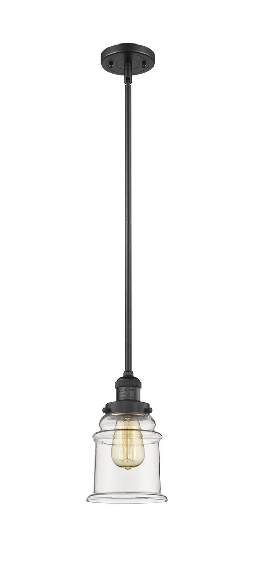 Innovations - 201S-BK-G182 - One Light Mini Pendant - Franklin Restoration - Matte Black