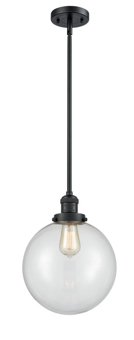 Innovations - 201S-BK-G202-10-LED - LED Mini Pendant - Franklin Restoration - Matte Black
