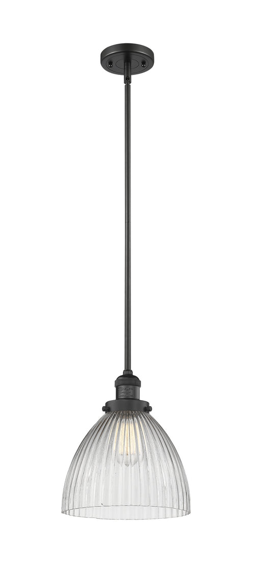 Innovations - 201S-BK-G222-LED - LED Mini Pendant - Franklin Restoration - Matte Black