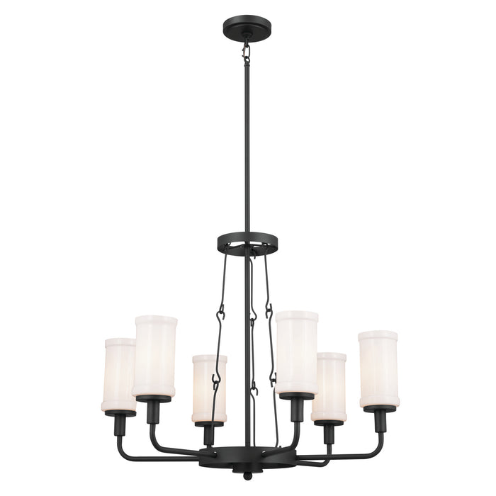 Kichler - 52451BKT - Six Light Chandelier - Vetivene - Textured Black